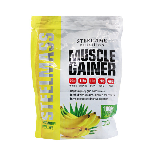 Гейнер высокоуглеводный Steeltime Nutrition Steel Mass 10 порций 1000 г #4