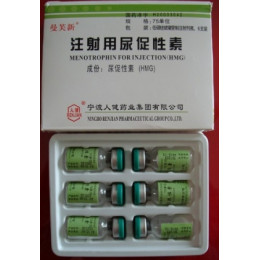 Гонадотропин менопаузный HMG Ningbo Renjian Pharmaceutical 6 флаконов по 75 ед.
