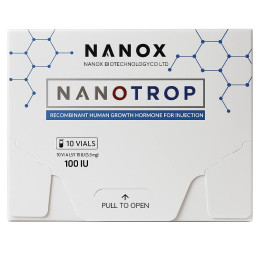 Гормон роста Nanotrop (Nanox) Соматропин 10 флаконов / 100IU (333 мкг/IU)