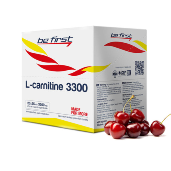 L-carnitine 3300 мг Be First (20 ампул по 25 мл) #1