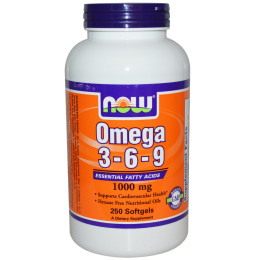 Omega-3-6-9 1000 мг Now Foods (250 гелевых капсул)