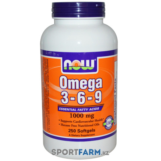 Omega-3-6-9 1000 мг Now Foods (250 гелевых капсул) Omega-3-6-9 1000 мг Now Foods (250 гелевых капсул)