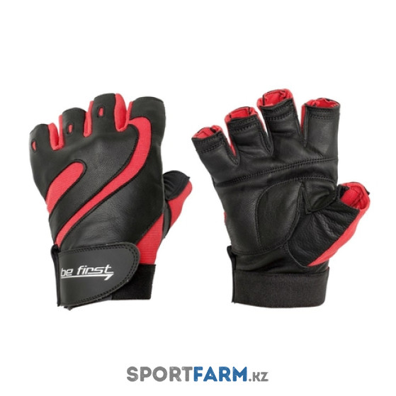 Перчатки черно-красные без фиксатора Be First Перчатки черно-красные без фиксатора Be First