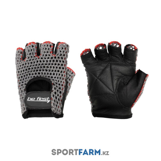 Серые перчатки в сетку Be First