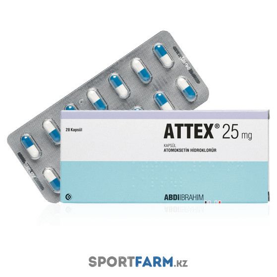 Атомоксетин ATTEX 28 капсул (1 капсула/25 мг) Атомоксетин ATTEX 28 капсул (1 капсула/25 мг)