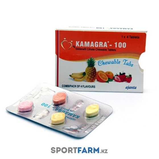 Виагра (силденафил) Kamagra-100 Chewable 100 мг 1 таблетка (4 таблеток)
