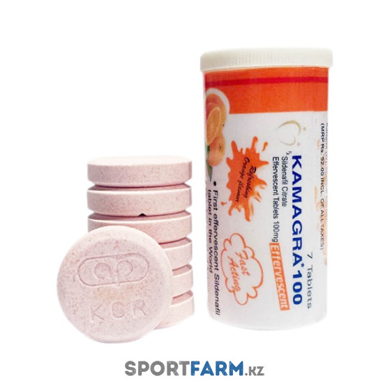 Виагра (силденафил) Kamagra Effervescent 100 мг 1 таблетка (7 таблеток)