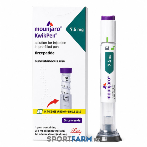 Тирзепатид Mounjaro Eli Lilly 7,5 мг/0,6 мл (12,5 мг/мл) в шприц-ручке Тирзепатид Mounjaro Eli Lilly 7,5 мг/0,6 мл (12,5 мг/мл) в шприц-ручке
