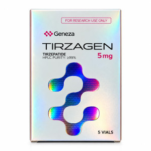 Тирзепатид Geneza 5 мг (5 флаконов + бактериостатическая вода 5 × 1 мл)