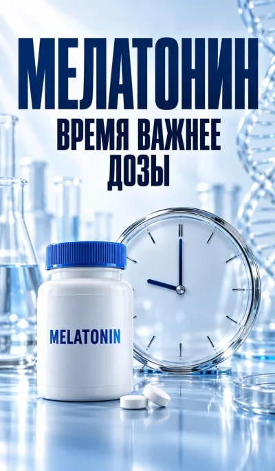 Мелатонин: что он сдвигает и почему час приёма важнее дозы