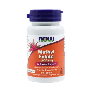 Фолиевая кислота Now Foods Метилфолат 1000 мкг 90 таблеток #1