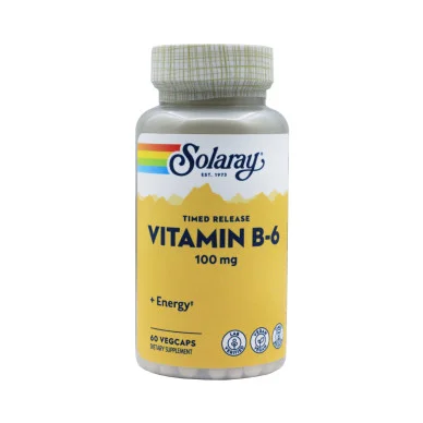 Витамин B6 Solaray 100 мг 60 капсул #1
