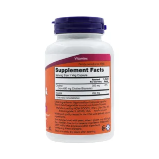 Холин и инозитол Now Foods 250/250 мг 100 капсул #1