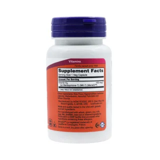 Витамин K2 Now Foods MK-7 100 мкг 60 капсул #1