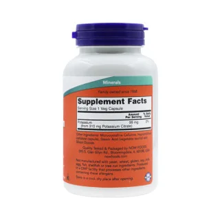 Калий цитрат Now Foods 99 мг 180 капсул #1