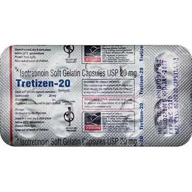 Роаккутан TRETIZEN-20 (изотретиноин) 10 таблеток 20 мг #1
