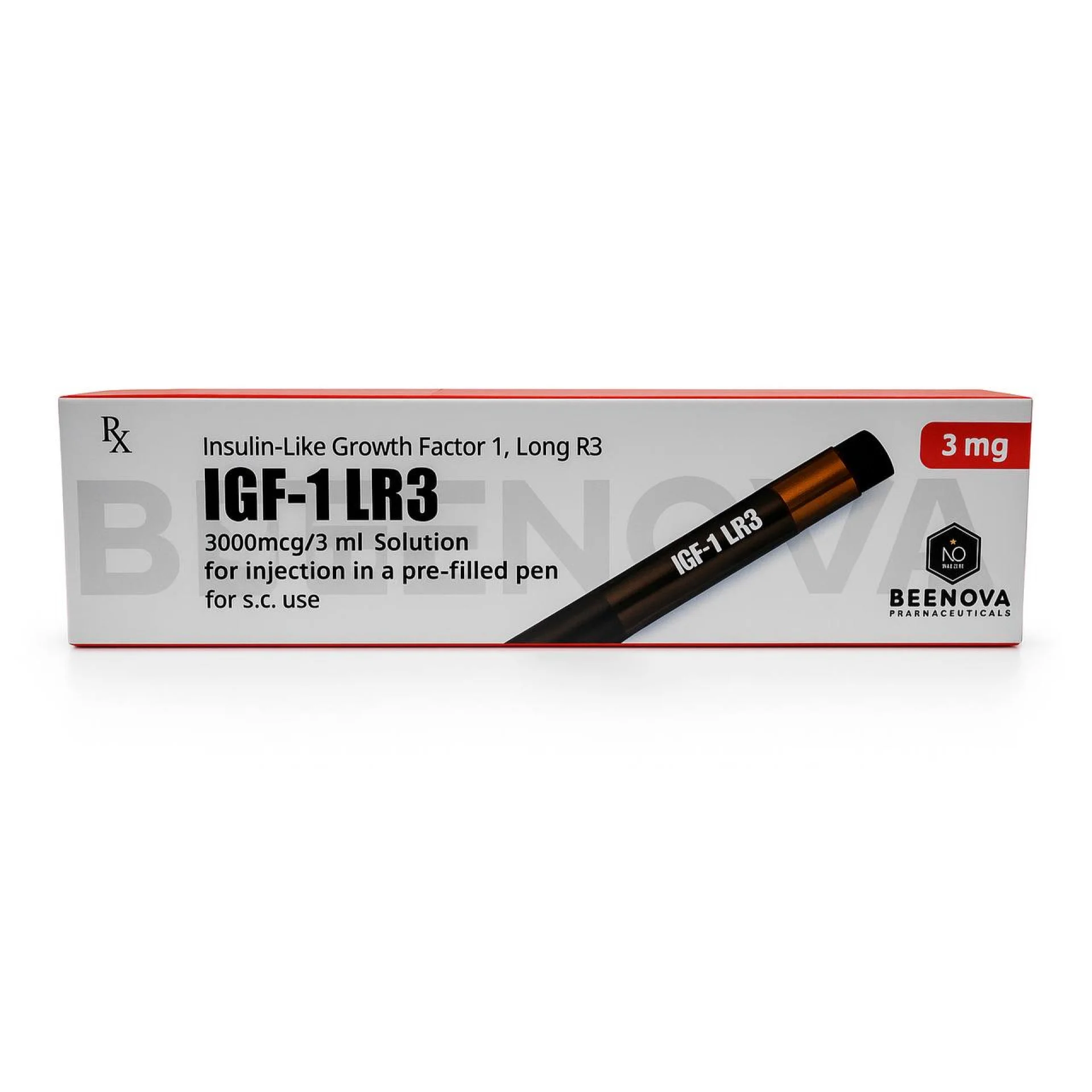 Пептид IGF-1 LR3 Beenova 3 мг в шприц-ручке — купить в Казахстане Алматы