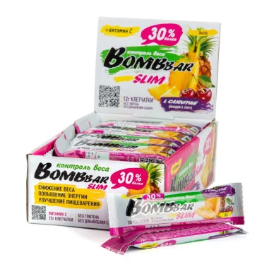 Протеиновый батончик BombBar Slim с Л карнитином (35 г) 10 г протеина #1