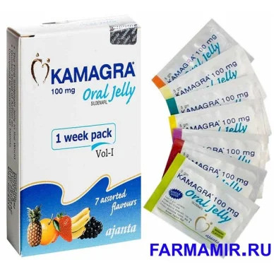 Виагра (силденафил) Kamagra Oral Jelly 100 мг 1 таблетка (7 таблеток) #1